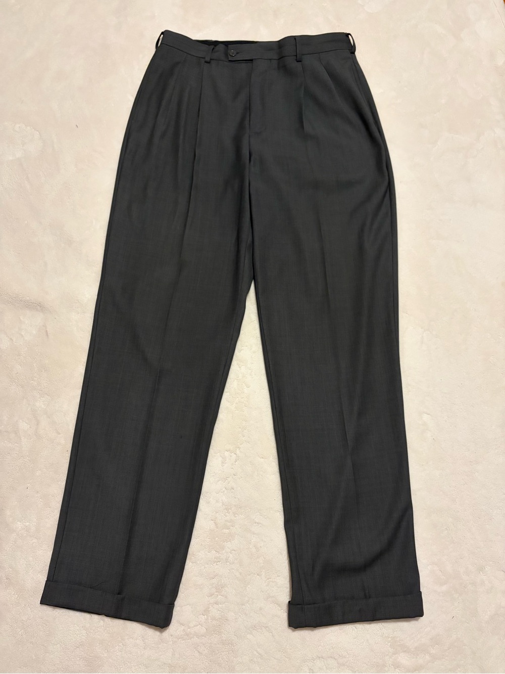 jf j.ferrar Men’s Pleated Dress Pants - Charcoal Black